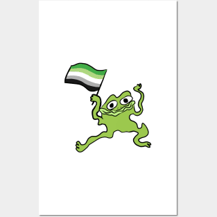 Aromantic Pride Froggy Posters and Art